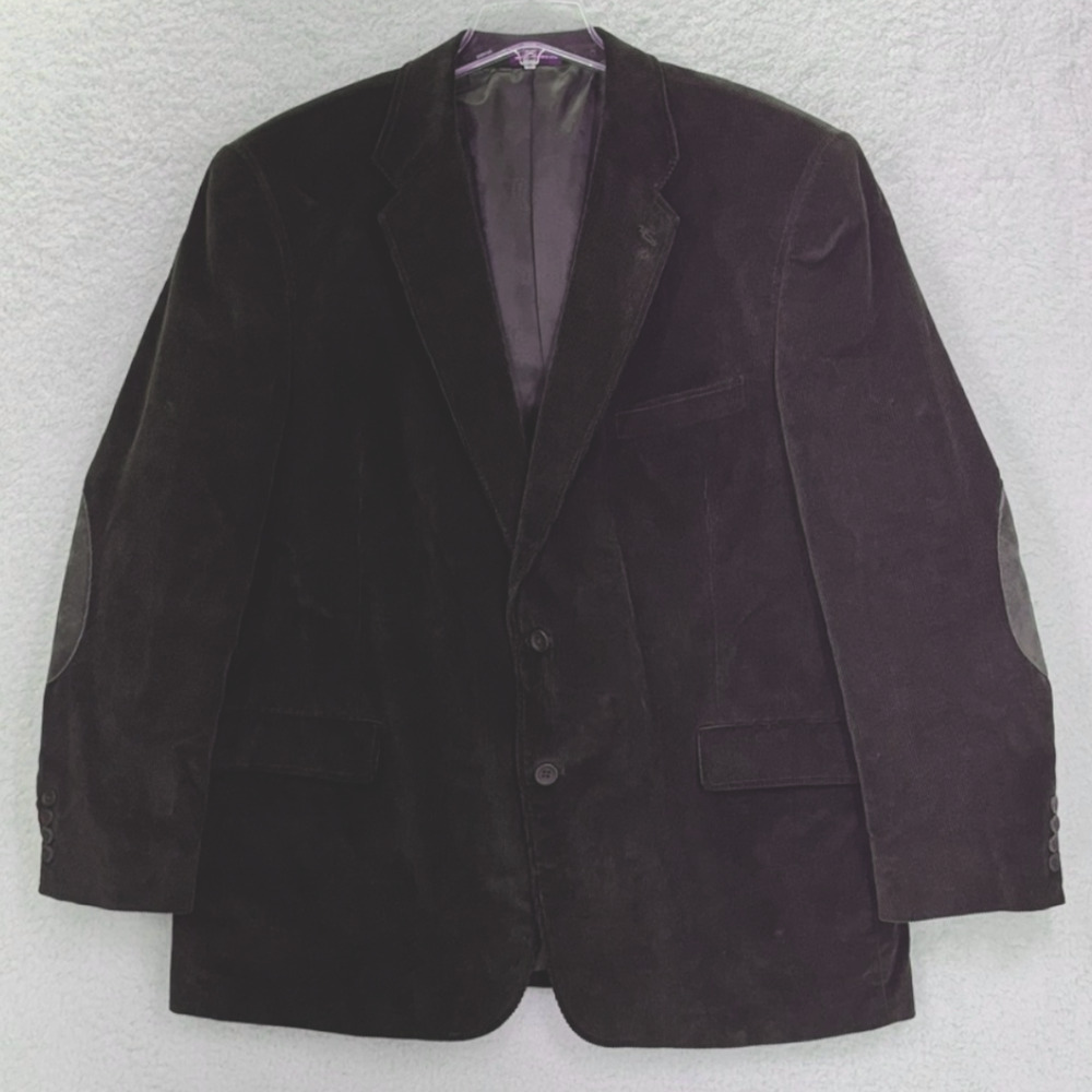 Stafford Men Sze 48R Brown Classic Fit Corduroy Blazer Sport Coat Casual Jacket - Picture 2 of 14